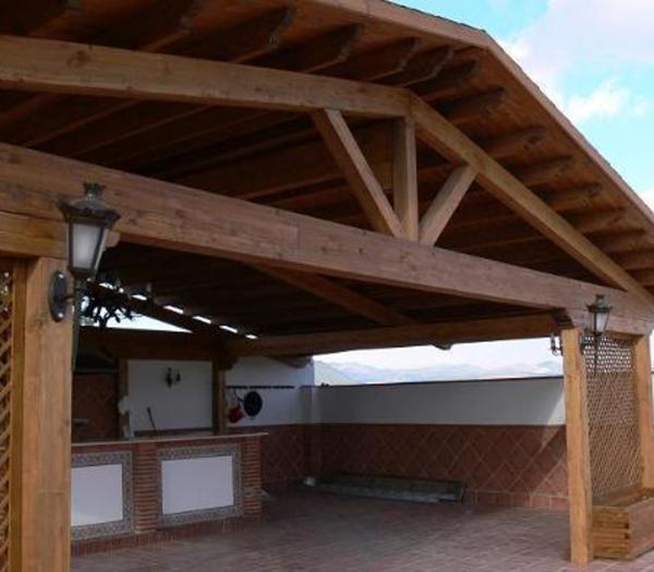 pérgola a 2 aguas