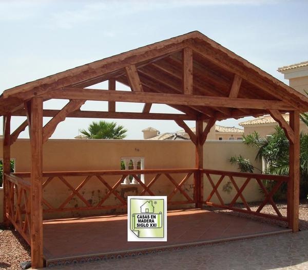 pérgola a 2 aguas