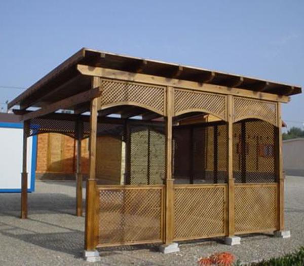 Pérgola con celosía