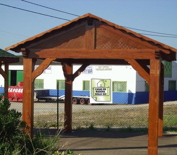 pérgola a 2 aguas