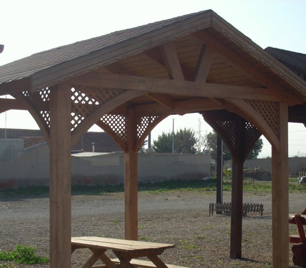 pérgola a 2 aguas