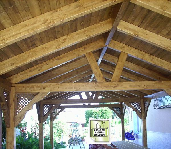 pérgola a 2 aguas