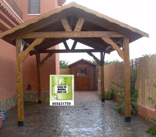 pérgola a 2 aguas